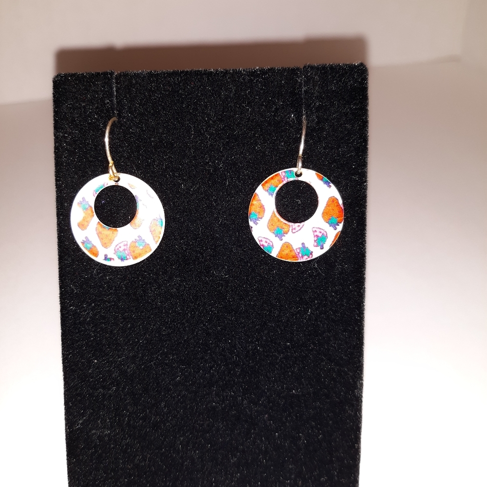 Small Strawberry Hoop Earrings